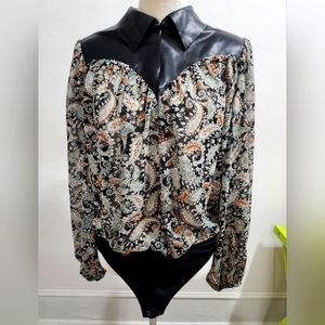 Leather and parsley top